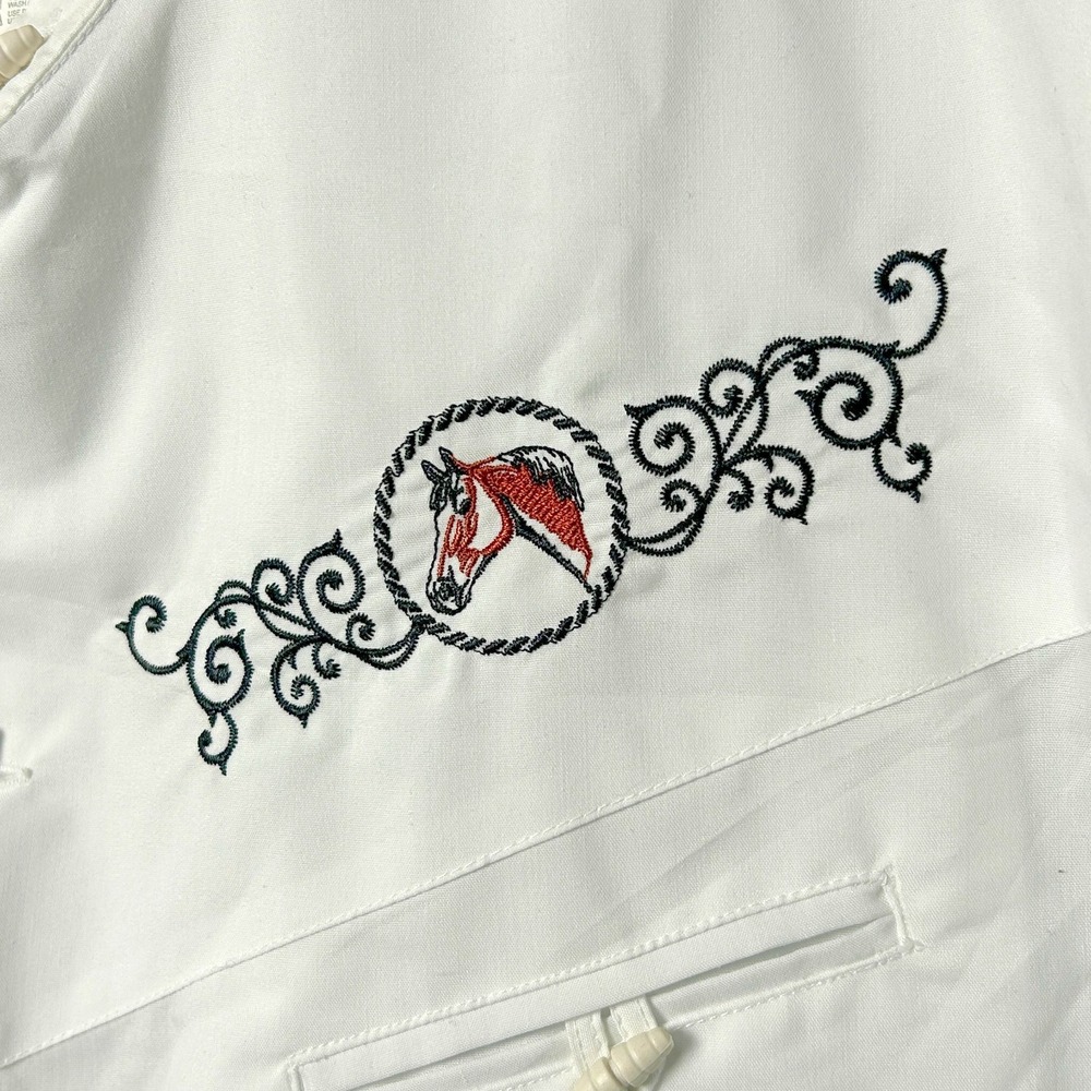 Espuela De Oro Mexican Charro Western Shirt Mens 3XL Embroidered Horse Vaquero - Picture 2 of 7